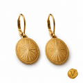 Editorial preview of antique gold dormeuse earrings with Victoire seal
