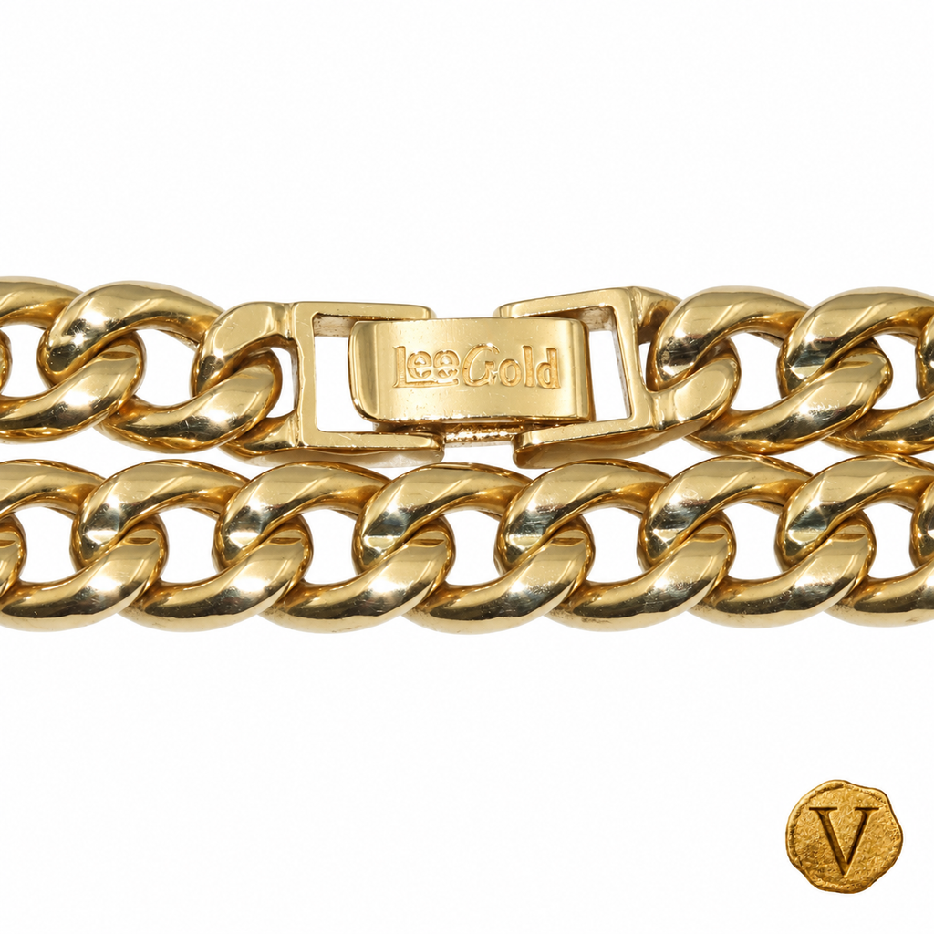 LeeGold signature on the chain clasp